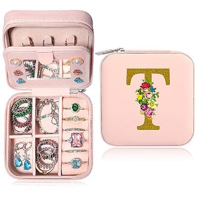  Parima Travel Jewelry Case for Women, A Initial Jewelry Case  Organizer, Small Travel Jewelry Case, Jewelry Travel Case, Birthday  Gifts for Women