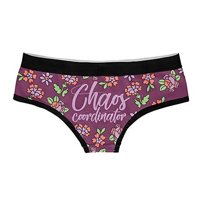 Crazy Dog T-Shirts Womens Chaos Coordinator Panties Funny Sarcasm Gift for  Mom Cute Bikini Brief Wife Graphic Funny Underwear for Women Mother's Day  Funny Sarcastic Women's Purple L - Yahoo Shopping