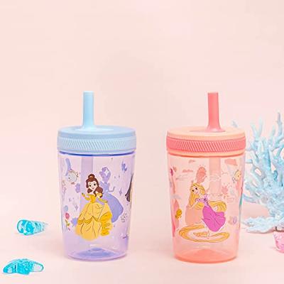 Zak Designs Disney Mickey Mouse Kelso Tumbler Set, Leak-Proof Screw-On Lid with Straw, Bundle for Kids Includes Plastic and Stainless Steel Cups