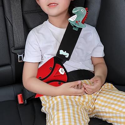 Seat Belt Cover Pad, Dinosuar Seatbelt Adjuster & Covers for Kids, Travel  Cute Cartoon Child Car