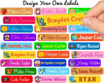 Waterproof Name Label, Vehicle Label, Kids Name Stickers, School Labels,  Dishwasher Safe, Kids Labels, Waterproof Labels, Name Labels 