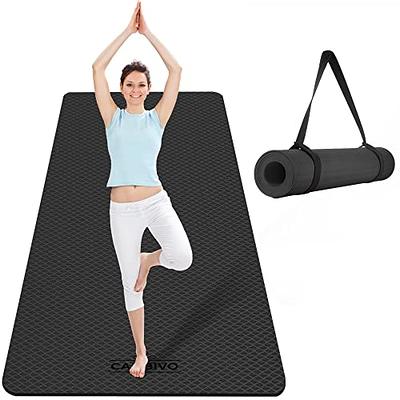 Yoga Mat Double-Sided Non Slip, 72'' x 32'' x 7mm - Extra Wide & Thick Yoga