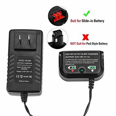 Replacement for Black and Decker 9.6V-18V Battery Charger