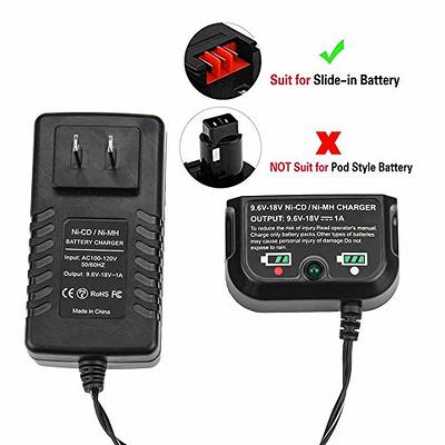 Battery Charger for Black & Decker 9.6V-18V Ni-Cd and Ni-Mh Battery