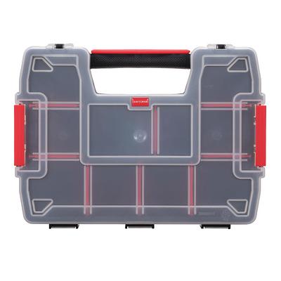 Craftsman 8.5 in. W X 2.5 in. H X 11.5 in. D Storage Organizer Plastic 10  compartments Black/Red - Yahoo Shopping