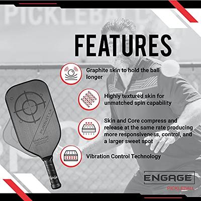 Engage Pickleball Pursuit LX Pickleball Paddle - Graphite Pickleball Paddle  with Black Core - USAPA Approved - Made in USA (1/2 for Power, Standard  (7.9-8.3oz)) - Yahoo Shopping