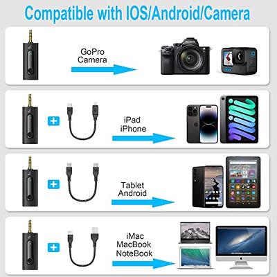 Microphone for Vlogging with Phone & DSLR Connectors
