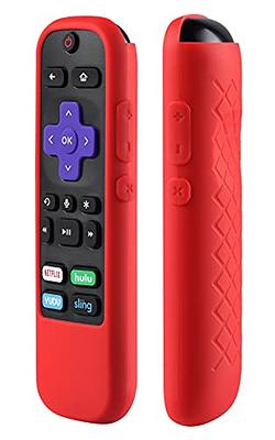 2Pack Remote Control Protective Case, for Fire TV Stick 4K Ultra HD Voice  Remote Control, Shockproof Silicone Skin Protective Case-Black+Red