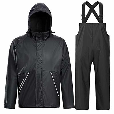 TOWN&FIELD Rain Suits for Fishing Waterproof Rain Gear for Men Women Heavy  Duty Rain Coat Jacket with Pants/Overalls(Black,L) - Yahoo Shopping