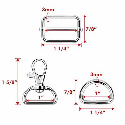 PAXCOO 50Pcs Keychain Bulk with Key Chain Swivel Hook D Rings and Slide  Buckles for Handbag Purse Hardware Craft (1 Inch) - Yahoo Shopping