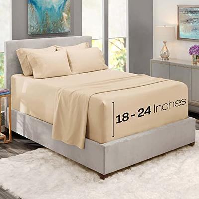 Queen Size Bed Sheets - Breathable Luxury Sheets with Full Elastic & Secure  Corner Straps Built In - 1800 Supreme Collection Extra Soft Deep Pocket