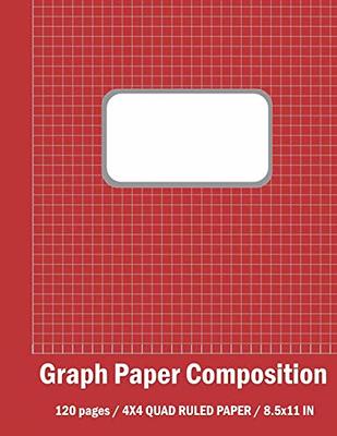 Graph Paper Notebook: Abstract Math Algebra Design Grid Paper Quad Ruled 4  Squares Per Inch Large Graphing Paper 8.5 By 11 (Paperback)