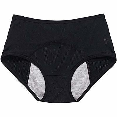 High-Waisted Leak-Proof Protective Panties, Womens Mesh Holes Plus