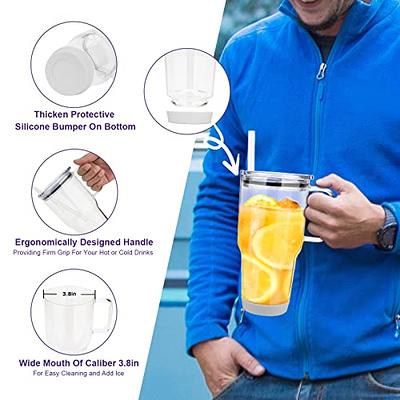 24oz Reusable Thickened Ice Cup - Perfect For Car Glass Straw Cups &  Beverages!