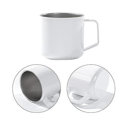 12oz White Camping Sublimation Blank Mug