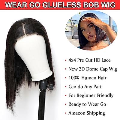  Glueless Wigs Human Hair Pre Plucked Wear and Go