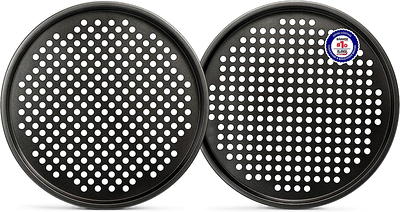 Removable Handle Perforated Pizza Pan, Detachable Handle With