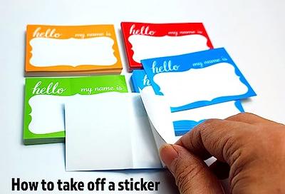 56 Retro Self Adhesive Name Tags Sticker Name Tags for Kids - Name