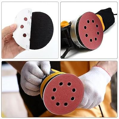 165pcs Orbital Sander Sandpaper Sanding Discs 5 Inch 8 Hole 40 60 80 120  180 240 320 400 600 Grit, Hook and Loop Random Orbital Sandpaper Assortment