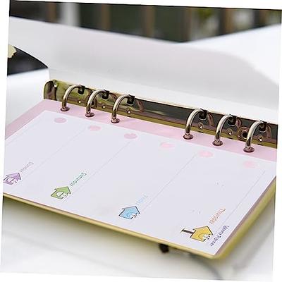 A5 Refill Paper, Weekly Planner Daily Planner Refill Paper, A5 Binder  Planner Inserts, A5 Loose Leaf Notebook Paper, LEOBRO 6 Ring A5 Refill  Paper for