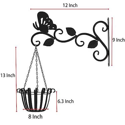 Plant Hanger Wall Hooks, Metal Hanging Plant Bracket - (Set of 2) (12 in.)