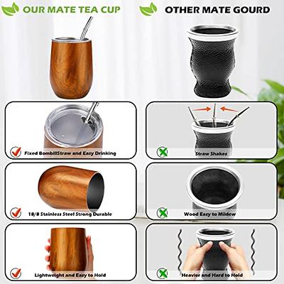 Yerba Mate Cup and Bombilla Set Yerba Tea Cup With Lid Bombilla Included 