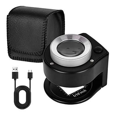 Illuminated Jewelers Loupe, USB Rechargeable 28mm Field 10X