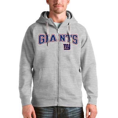 Men's Antigua White New York Giants Logo Victory Pullover Hoodie 