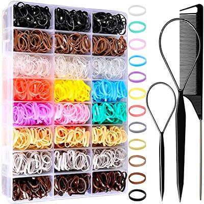 1500Pcs Hair Rubber Bands - Candy Color Tiny Hair Elastics
