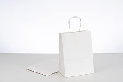 50 Pack 5.25x3.25x8.25 inch Small Paper Bags with Handles Bulk, Oikss Kraft  Bags Birthday Wedding Party Favors Grocery Retail Shopping Business Goody