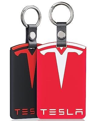 Tesla Key Card Metal Holder with Carabiner