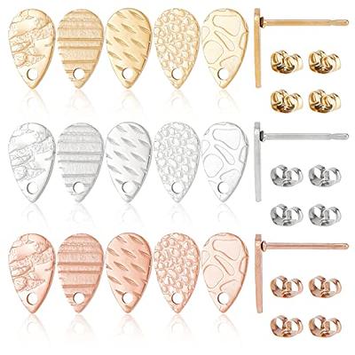 Earring Posts and Backs, 500Pcs Hypoallergenic Earring Studs for Jewelry  Making with Butterfly Earring Backs and Rubber Bullet Earring Backs (4mm