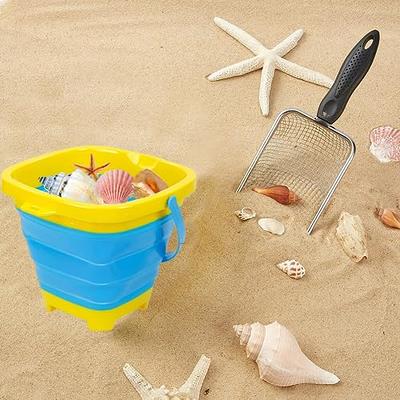 Foldable Beach Bucket, Large Silicone Pail Bucket Sand Buckets Collapsible  Bucket, Sand Beach Toys for Kids Adults Beach Play Camping Gear Water Food
