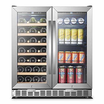 AAobosi 24 Inch 164 Cans Freestanding and Built-in Beverage Refrigerat