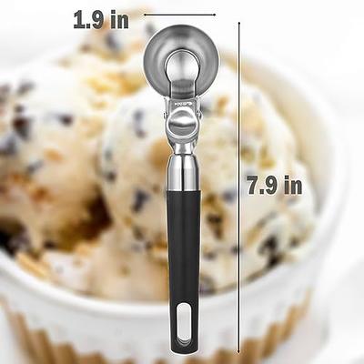 Ice Cream Scoops With Easy Trigger, 304 Stainless Steel Cookie Scoop For  Meatballs, Melon Balls, Mashed Potatoes