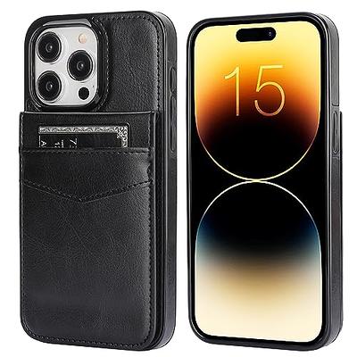 KIHUWEY Compatible with iPhone 14 Pro Max Case Wallet with Credit Card  Holder, Flip Premium Leather Magnetic Clasp Kickstand Heavy Duty Protective