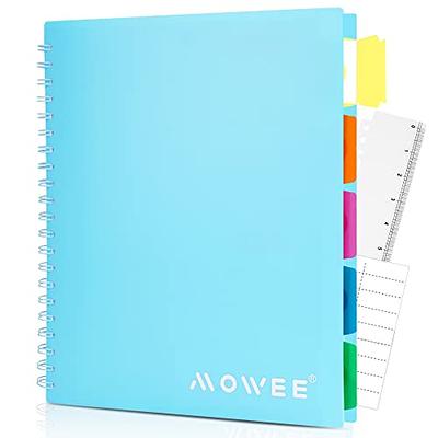 CAGIE 2 Pack 5 Subject Notebook with Tabs Dividers Total 440 Pages  Hardcover Spiral Notebooks 5x7 A5 Spiral Bound Journal for Note Taking Work  School