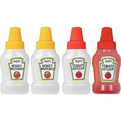  WXOIEOD 4 Pieces Mini Ketchup Bottle for Bento Box Accessories,  25ml Condiment Squeeze Bottles Empty Plastic Salad Dressing Container  Tomato Ketchup Condiments Squirt Squeezable Jar for Sauces Syrup : Home 