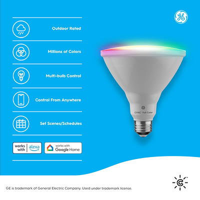 GE Cync Smart Direct Connect Light Bulb (1 A19 LED Color Changing