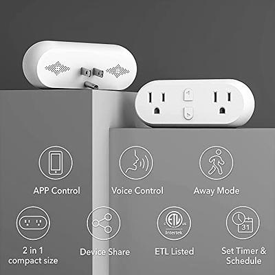 Wyze Plug, 2.4GHz WiFi Smart Plug, Works with Alexa, Google Assistant,  IFTTT, No Hub Required, Two-Pack, White 