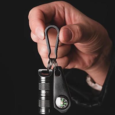 FEGVE Quick Release Keychain and Key Belt Clip, Titanium key chain