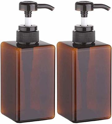 Amber Glass Bottle W/ Lotion Pump Dispenser//reusable Bottles