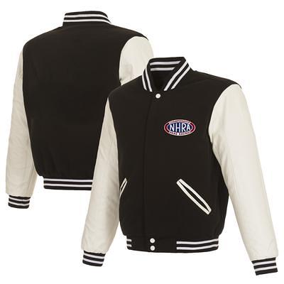 Men's JH Design Black NHRA One Hit Reversible Fleece Jacket with