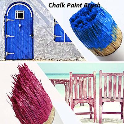 Chalk Furniture Paint Brushes for Furniture Painting, Milk Paint, Wax,  Stencil Brushes, Home Furniture Paint - 2 Piece Round Chalked Paint Brushes  Set