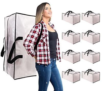 SpaceAid Heavy Duty Moving Bags, Extra Large Storage Totes W/Backpack, 8 Pack