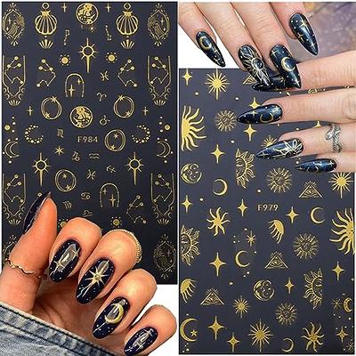 8 Sheets Star Nail Art Stickers 3D Self-Adhesive Butterfly Nail