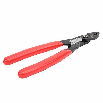 Wire Strippers Multi-Functional Wire Splitting Pliers Crimper Cable Cutter  Wire Stripping Tool and Multi-Function Hand Tool, Red, one-size