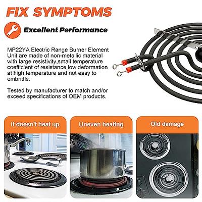 MP15YA 6 Electric Range Burner Element & 8 MP21YA Electric Stove Burner  Replacement for Hard-wick & Ken-more & May-tag & Nor-ge & Whirlpool Electric  Range Stove Fit MP22YA Range Stove Burner 