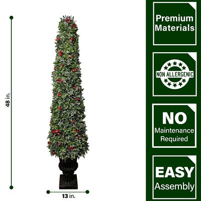 Fraser Hill Farm Holiday Faux Boxwood Christmas Garland, with