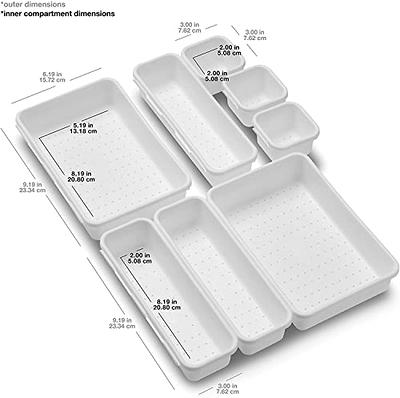 Medium Stacking Bin with Lid Clear/White - Madesmart